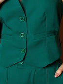 Conjunto Colete com Calça Alfaiataria + BRINDE Colar Ponto de Luz Prata 925