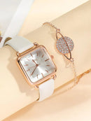 Relógio Rose + Pulseira Brilhante BRINDE