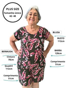 VF Modas KIT 2 Conjuntos Senhora Shorts e Blusinha Cores e Estampas Variadas