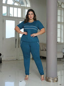 Conjunto Feminino Manga Curta Moletinho