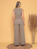 Conjunto Colete com Calça Alfaiataria + BRINDE Colar Ponto de Luz Prata 925