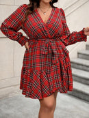 Vestido Xadrez  Clarice Feminino C/ Babado