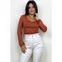 Blusinha Manga Longa com Argola