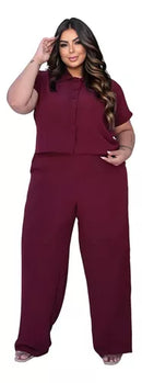 Conjunto Calça E Blusa Feminino Alfaiataria Luxo