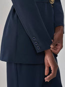 Blazer de Alfaiataria Botão Único Edir