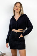 Camisa Cropped com amarração Carmel