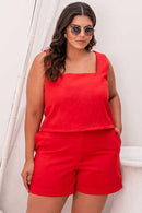 Conjunto Susana Regata Decote Quadrado e Short