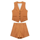 Conjunto Maju em Alfaiataria no Linho - Colete e Short - QUEIMA DE ESTOQUE