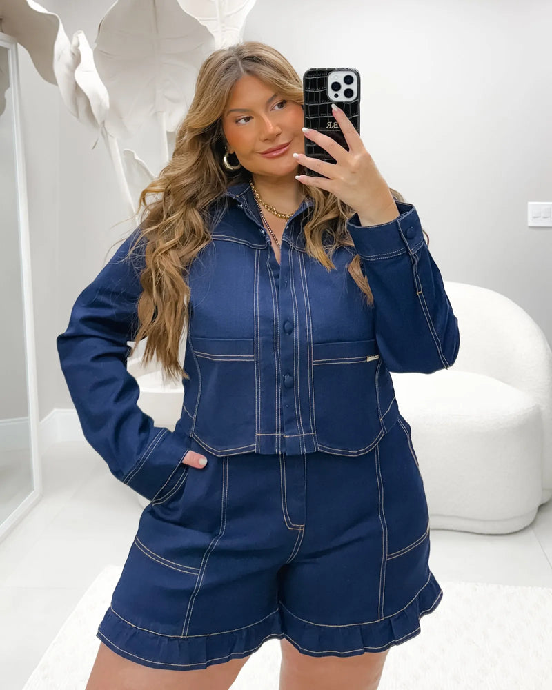 Conjunto Jeans Feminino