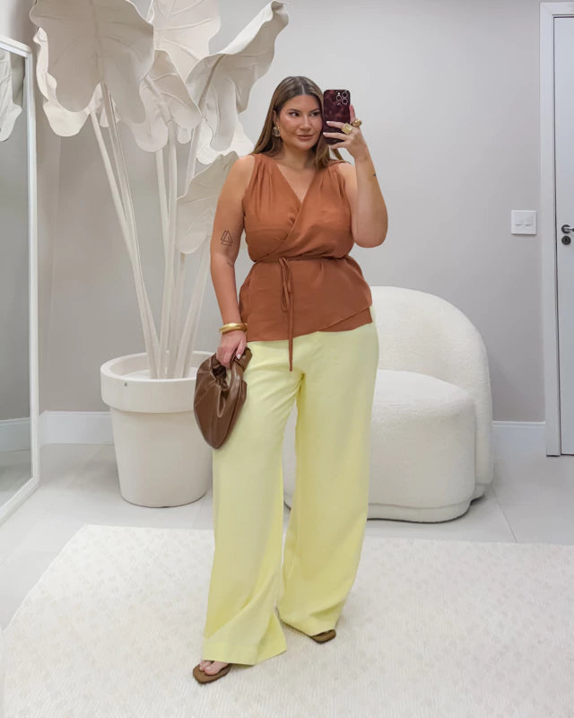 Blusa Colete Transpassada Lena