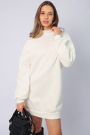 Vestido Moletom Oversize Off White