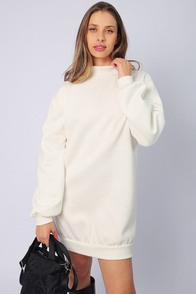 Vestido Moletom Oversize Off White