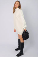 Vestido Moletom Oversize Off White