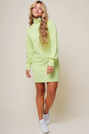 Cropped Tricot Gola Alta Azul